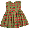 Caroline Dress, Olive Green Apple - Dresses - 2