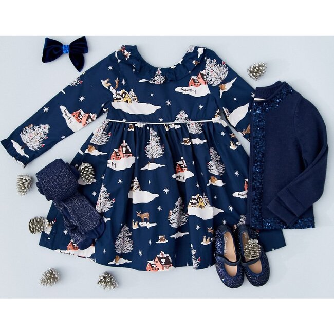 Princess Diana Dress, Winter Blue Landscape - Dresses - 6