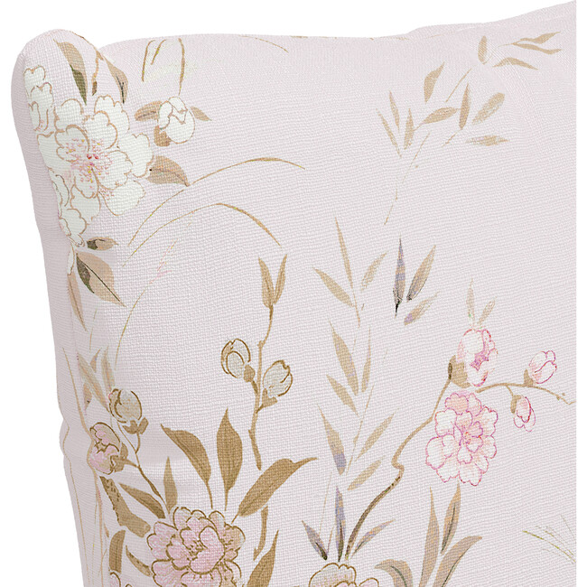 Decorative Pillow, Bird Chinoiserie Pink