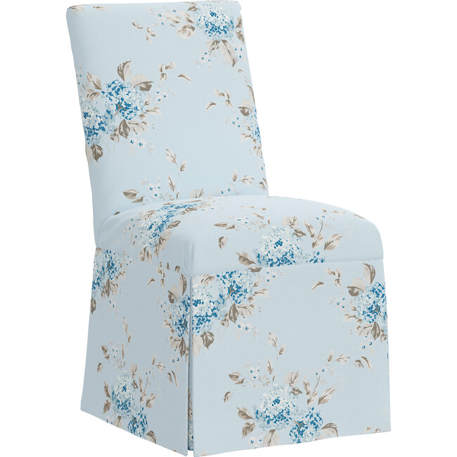 Alice Slipcover Accent Chair, Berry Bloom Blue