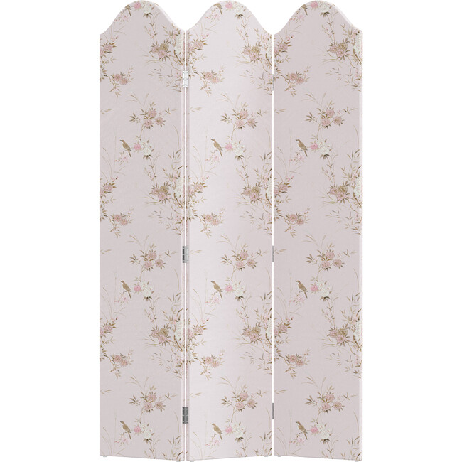 Lisbon Screen, Bird Chinoiserie Pink