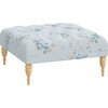 Hemmingway Cocktail Ottoman, Berry Bloom Blue - Ottomans - 1 - thumbnail