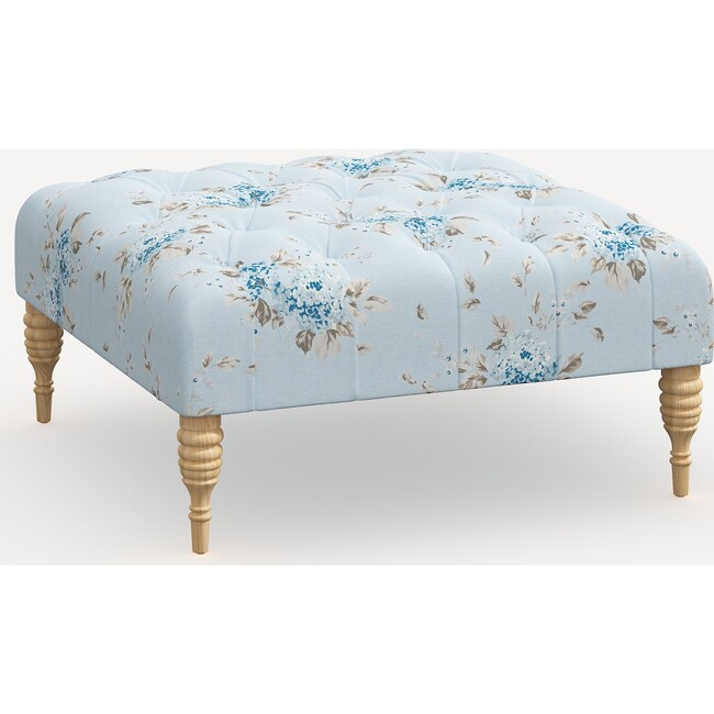 Hemmingway Cocktail Ottoman, Berry Bloom Blue - Ottomans - 3