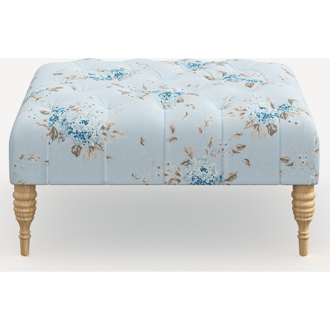 Hemmingway Cocktail Ottoman, Berry Bloom Blue - Ottomans - 4