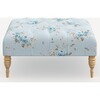Hemmingway Cocktail Ottoman, Berry Bloom Blue - Ottomans - 4