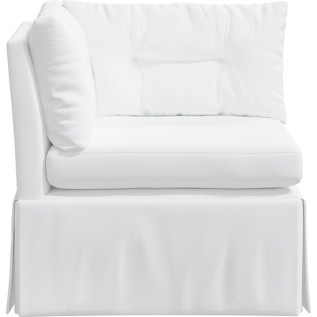 Octavia Corner Chair, Twill White