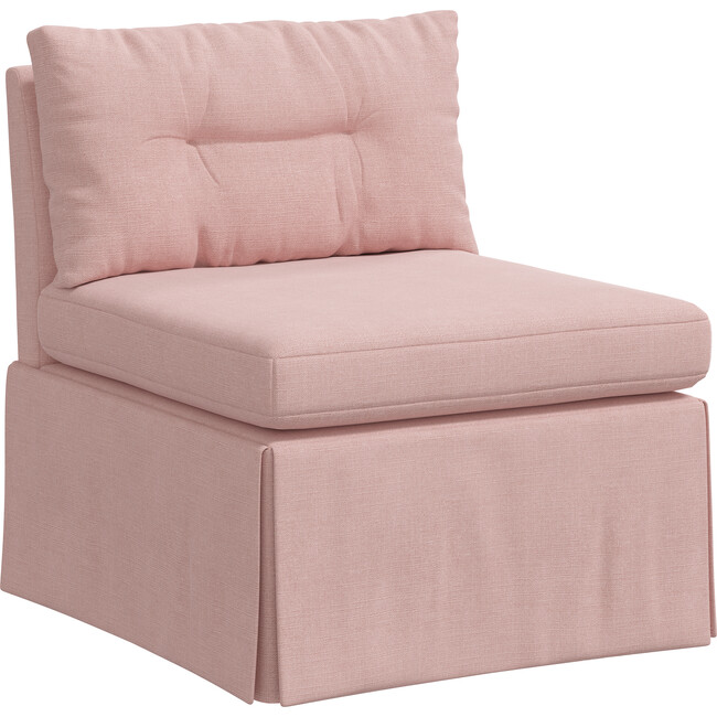 Octavia Armless Chair, Linen Blush