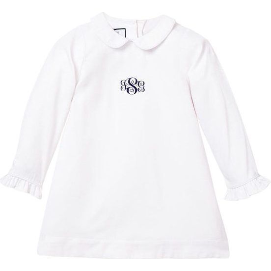 Monogrammed Sophia Nightgown, White - Nightgowns - 1