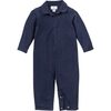 Navy Flannel Romper - Pajamas - 1 - thumbnail