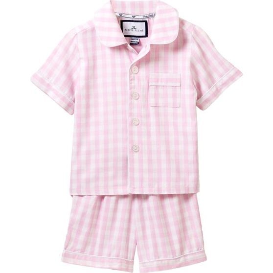 Pink Gingham Short Set - Pajamas - 1