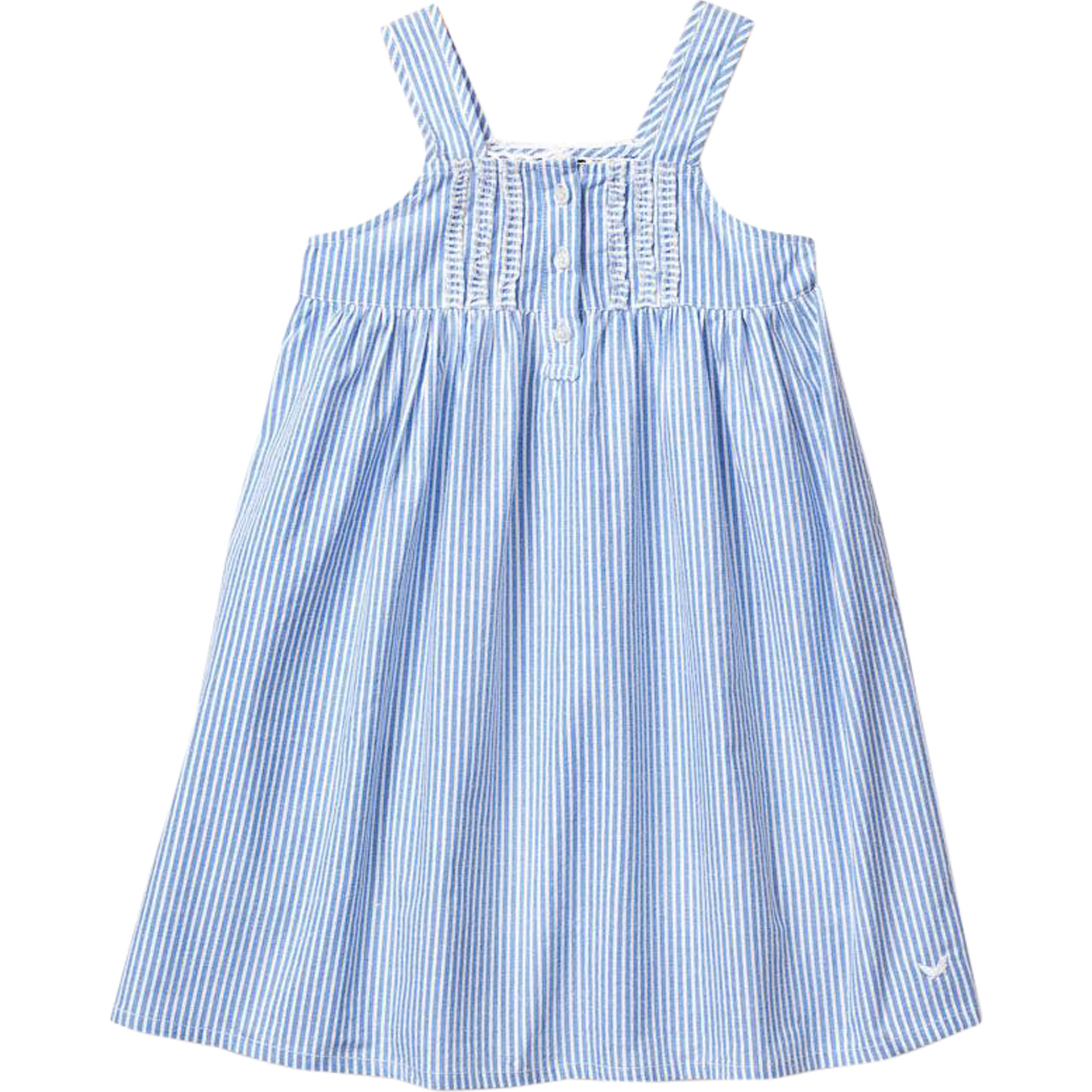 French Blue Seersucker Charlotte Nightgown - Nightgowns - 1
