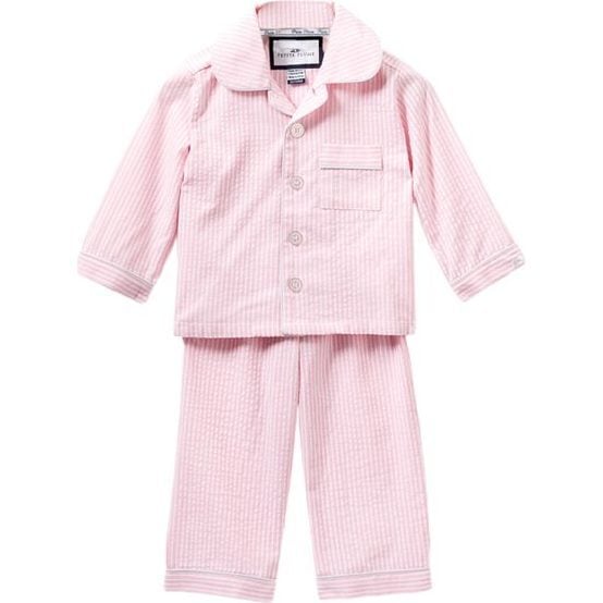 Pink Seersucker Pajamas - Petite Plume Sleepwear | Maisonette