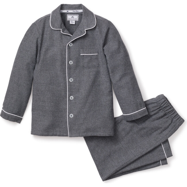 Pajama Set, Heather Grey Flannel