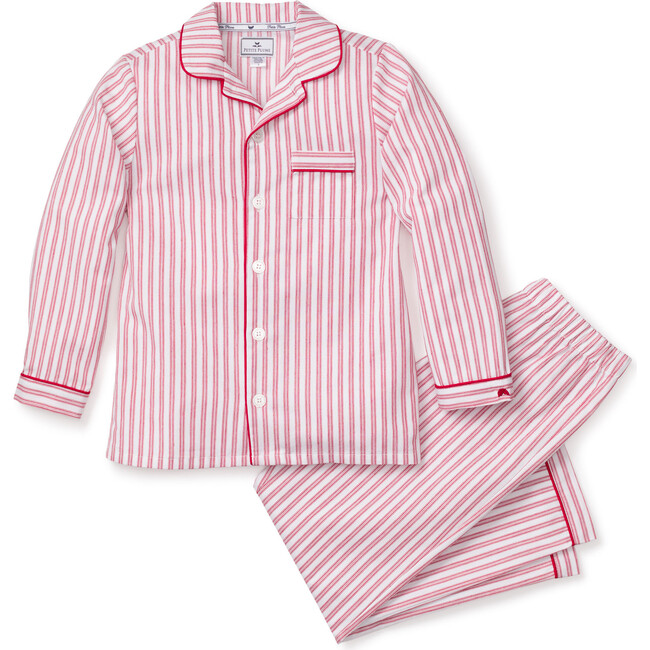 Pajama Set, Antique Red Ticking - Pajamas - 1
