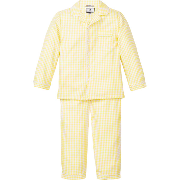Pajama Set, Yellow Gingham - Petite Plume Sleepwear | Maisonette