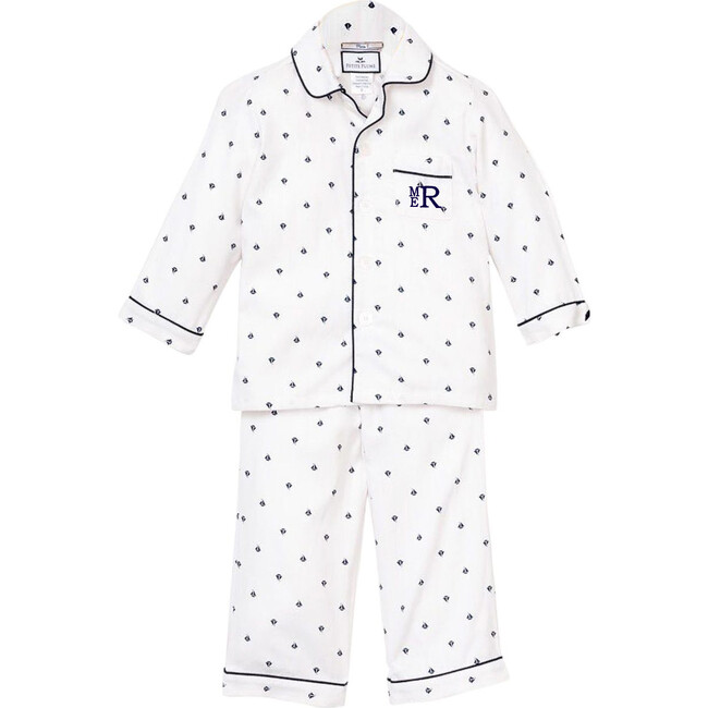 Monogrammed Nautical Sailboat Pajama Set - Pajamas - 1