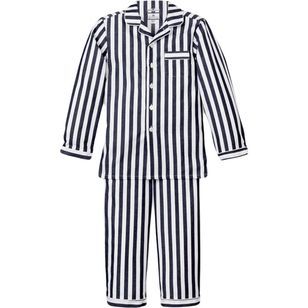 Modern Striped Pajamas, Navy - Petite Plume Sleepwear | Maisonette