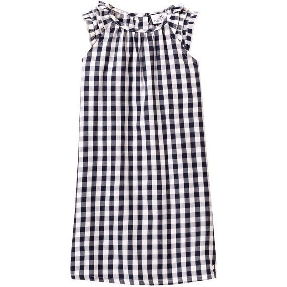 Amelie Nightgown, Navy Gingham - Nightgowns - 1