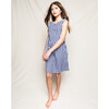 Amelie Nightgown, Navy Gingham - Nightgowns - 2 - thumbnail