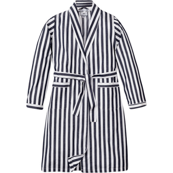 Modern Robe, Navy Stripes - Petite Plume Sleepwear | Maisonette