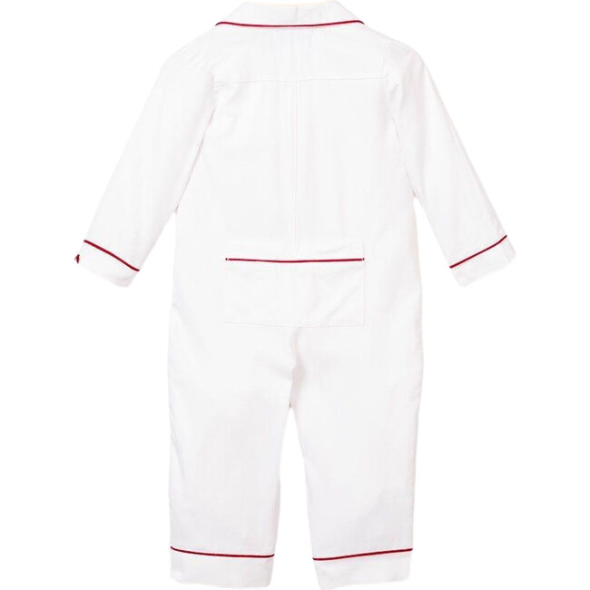 White Romper with Red Piping