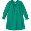 Delphine Nightgown, Green Flannel - Pajamas - 1 - thumbnail