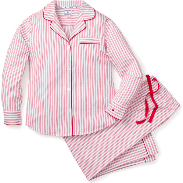Women's Pajamas, Antique Red Ticking - Petite Plume Mommy & Me Shop ...