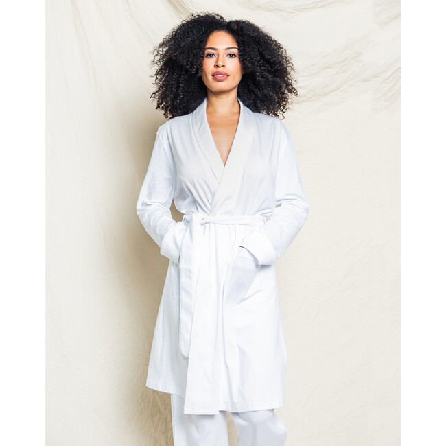 Women's Luxe Pima Cotton Robe, White