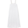 Women's Luxe Pima Cotton Nightgown, White Crochet - Pajamas - 1 - thumbnail