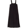 Women's Luxe Pima Cotton Nightgown, Black Crochet - Pajamas - 1 - thumbnail