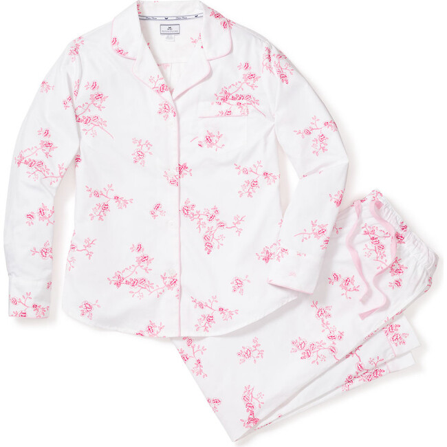 Women's Floral Pajama Set, English Rose