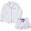 Women's Long-Short Set, Tattersall - Pajamas - 1 - thumbnail