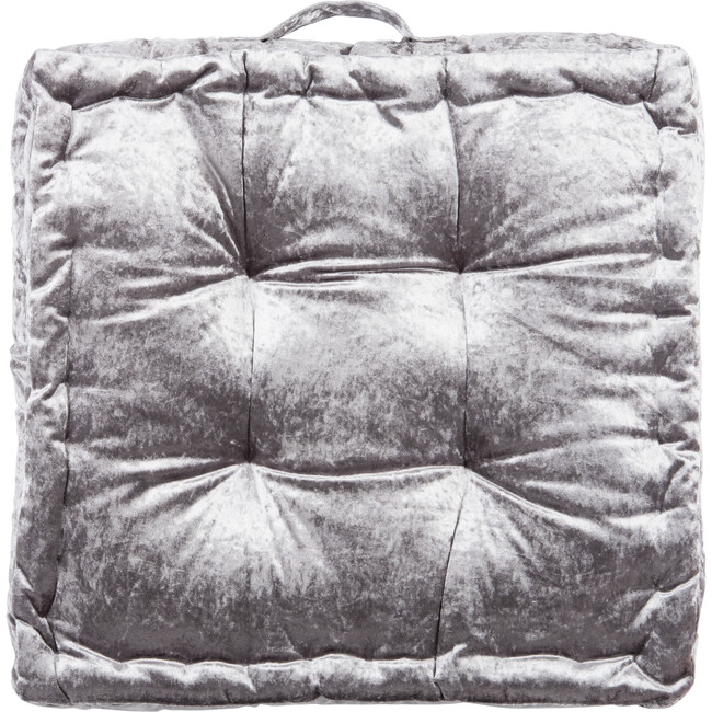 Peony Floor Pillow, Grey
