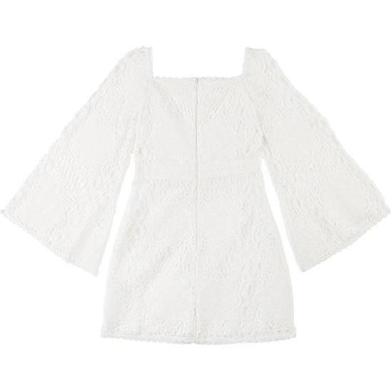 Luisa Lace Dress, White - Dresses - 2