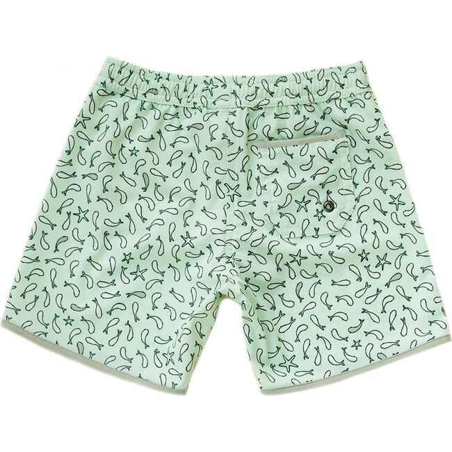 Tommaso Shorts, Fish Print Mint - Swim Trunks - 3