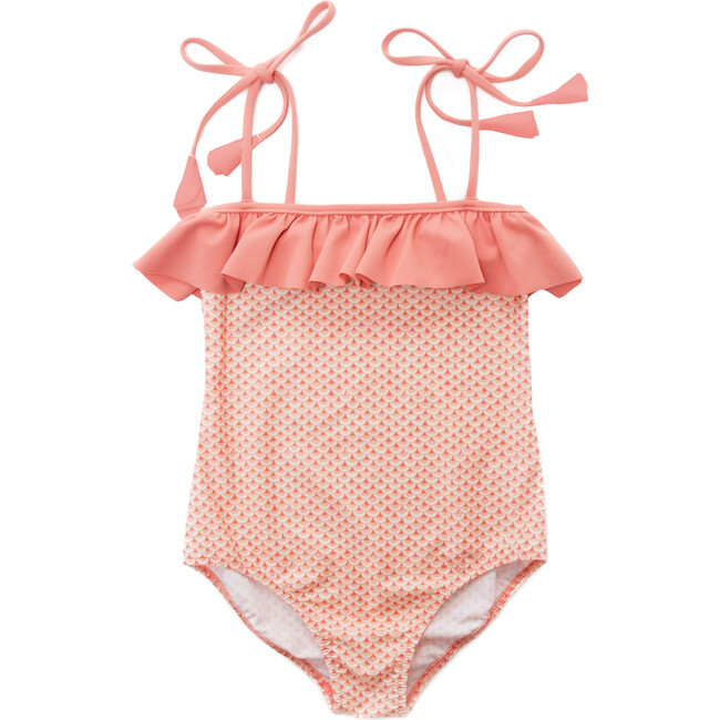 Lily Swimsuit, Scale Pink Print - One Pieces - 1