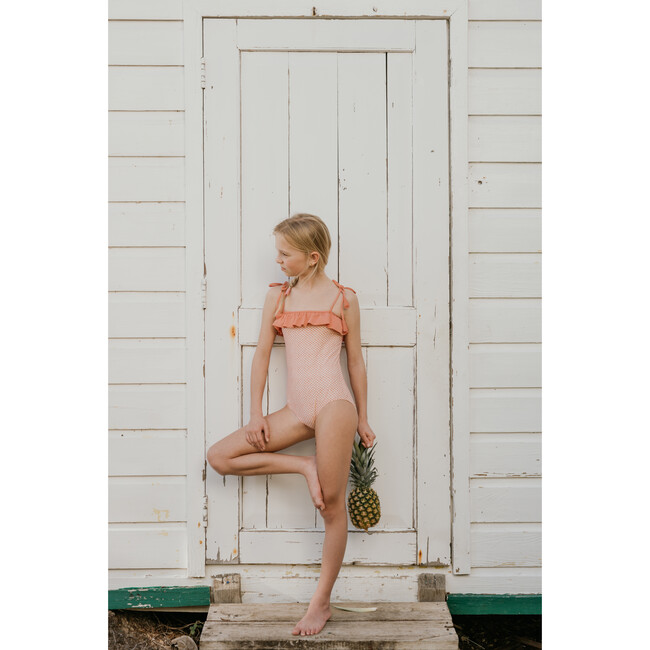 Lily Swimsuit, Scale Pink Print - One Pieces - 2
