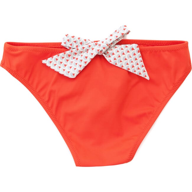 Isabella Swim Bottoms, Mandarin Red Scale Print - Two Pieces - 3