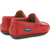 Toddler Plain Vamp Moccasin in Smooth Leather, Red - Flats - 4