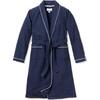 Men's Flannel Robe, Navy - Robes - 1 - thumbnail