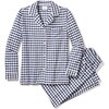 Men's Twill Pajama Set, Navy Gingham - Pajamas - 1 - thumbnail