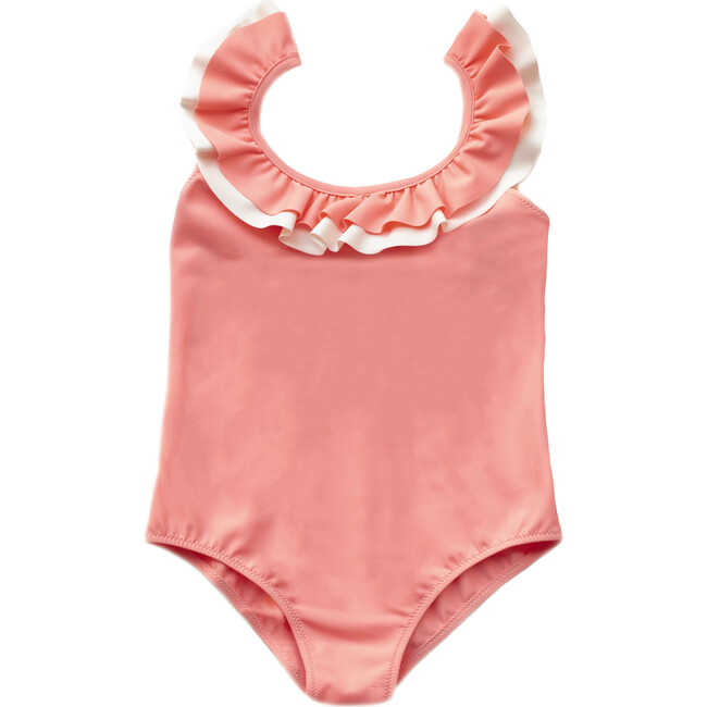 Penelope Swimsuit, Coral Pink - One Pieces - 1