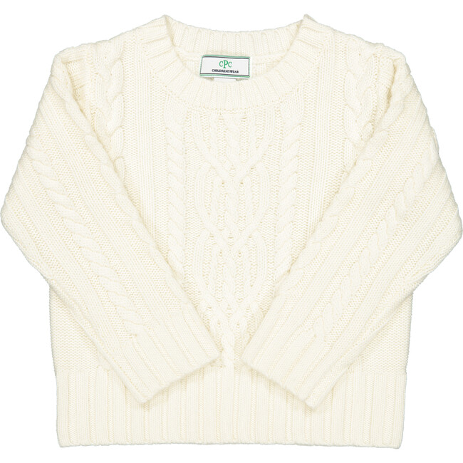 Fishers Cable Sweater, Parchment