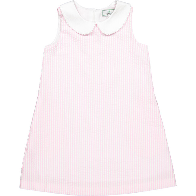 Maddie Seersucker Dress, Pink/White - Classic Prep Dresses | Maisonette