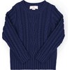 Fishers Cable Sweater, Medieval Blue - Sweaters - 1 - thumbnail