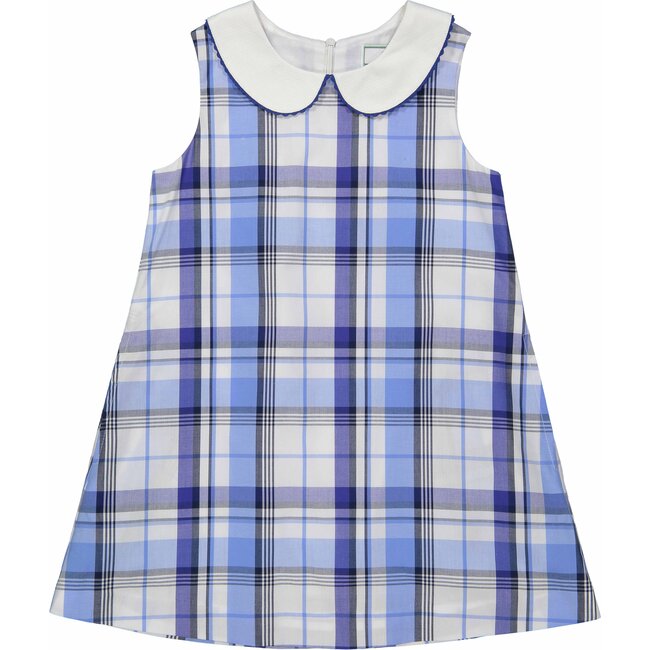 Maddie Dress, Blue Plaid - Dresses - 1