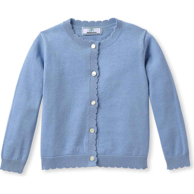 Rachel Picot Cardigan, Placid Blue - Sweaters - 1