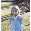 Sage Heart Fair Isle Cardigan, Alaskan Blue - Cardigans - 2