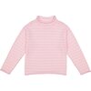 Fraser Striped Roll Neck Sweater, Pink/White - Sweaters - 1 - thumbnail
