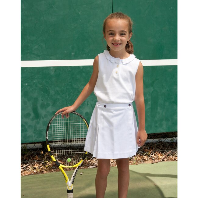 Erin Tennis Skirt, White